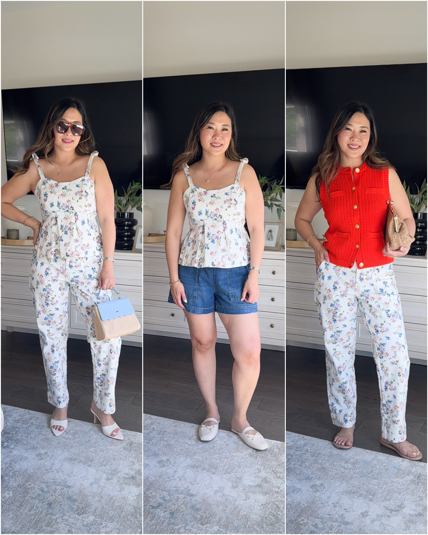 Floral denim set - 3 ways
Top: Small
Denim: Small
Shorts: Medium
Red Top: Small

#LTKootd #LTKSeasonal #LTKPetite