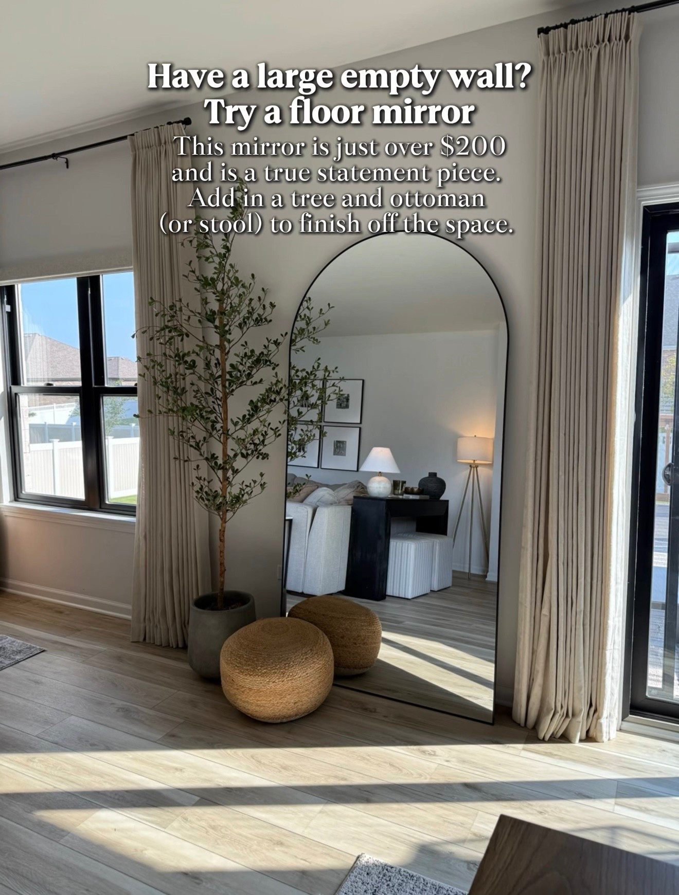 Easy decor idea for a large wall! I have a 81x41 mirror


#LTKSaleAlert #LTKHome