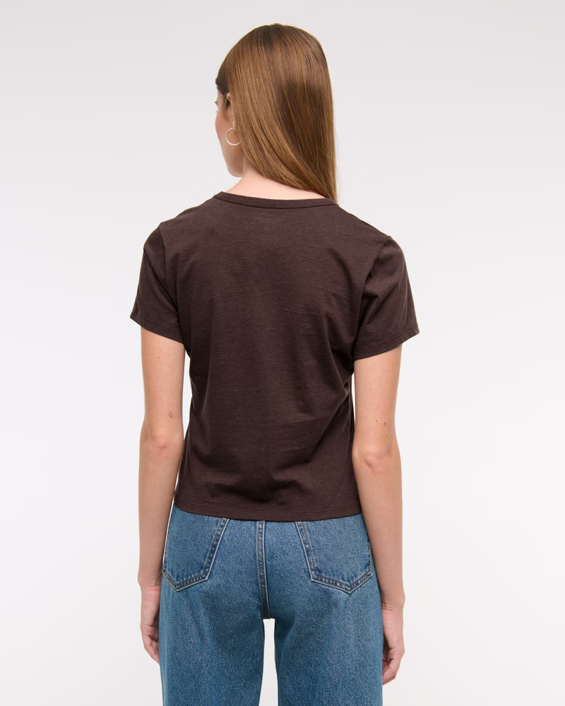 Essential Polished Body-Skimming Tee | Abercrombie & Fitch (US)