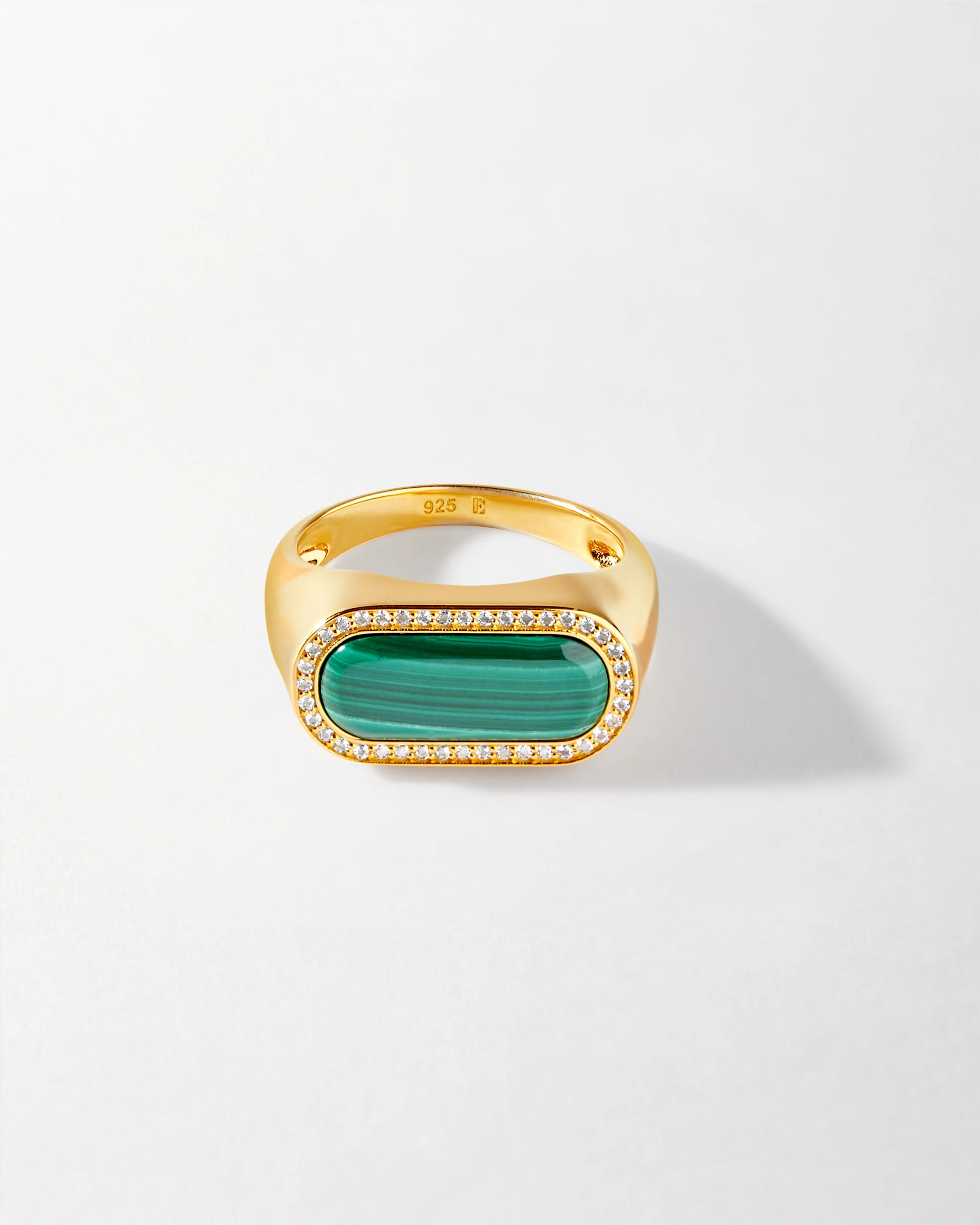 Charlotte Collins Malachite Statement Ring | EDGE of EMBER Ltd
