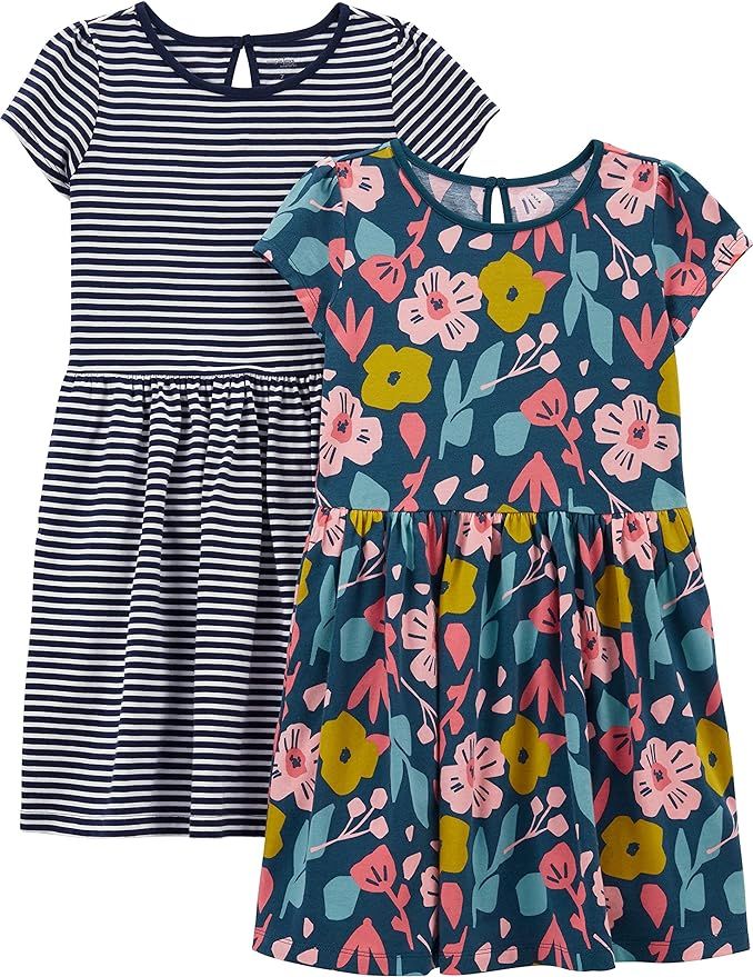 Simple Joys by Carter's Girls' Short-Sleeve and Sleeveless Dress Sets, Pack of 2 | Amazon (US)