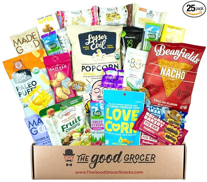 Healthy NON-GMO and VEGAN Snacks Care Package (25 Ct): Delicious, wholesome, nutrient dense vegan... | Amazon (US)