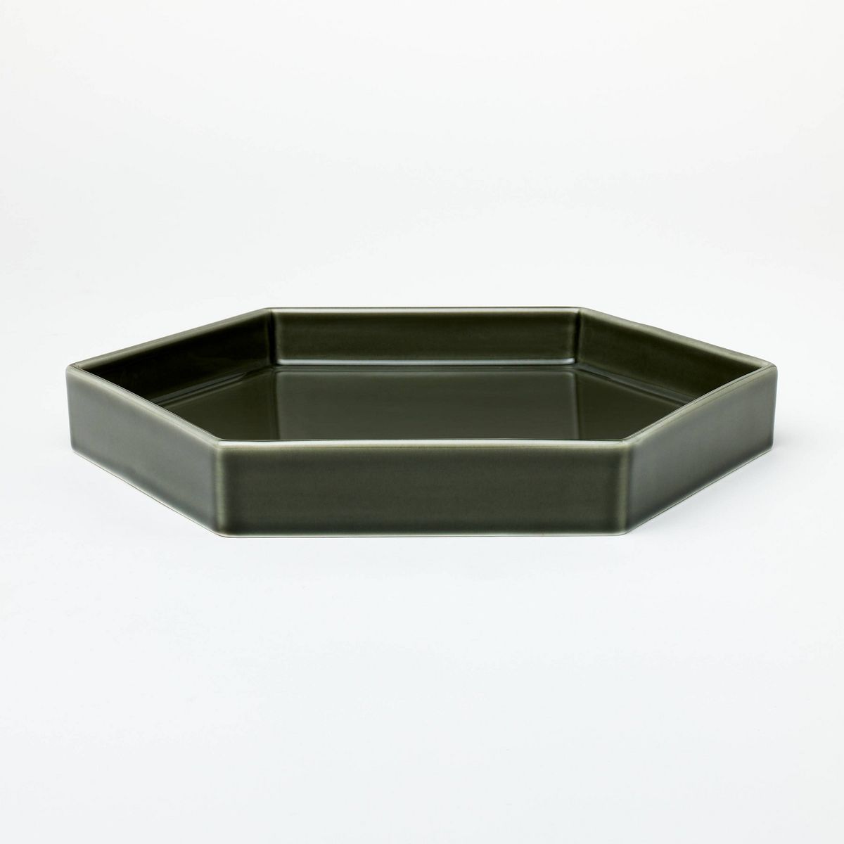 Ceramic Reactive Glaze Tray Green - Threshold™ designed with Studio McGee | Target