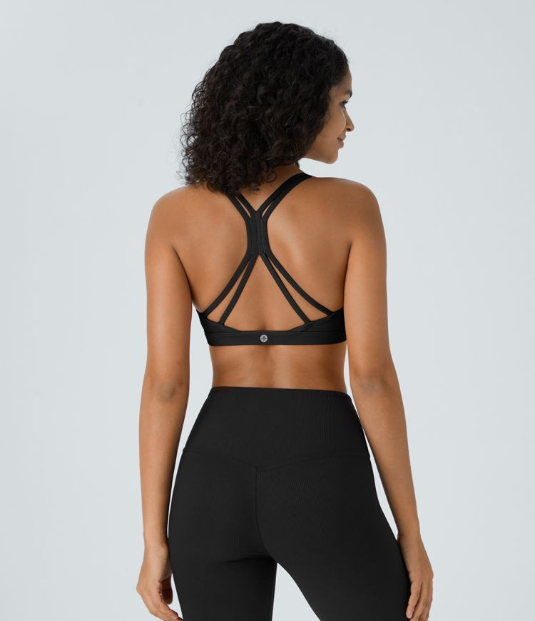 Women’s Softlyzero™ Low Support Backless Cut Out Pilates Sports Bra-UPF50+ - Halara | HALARA