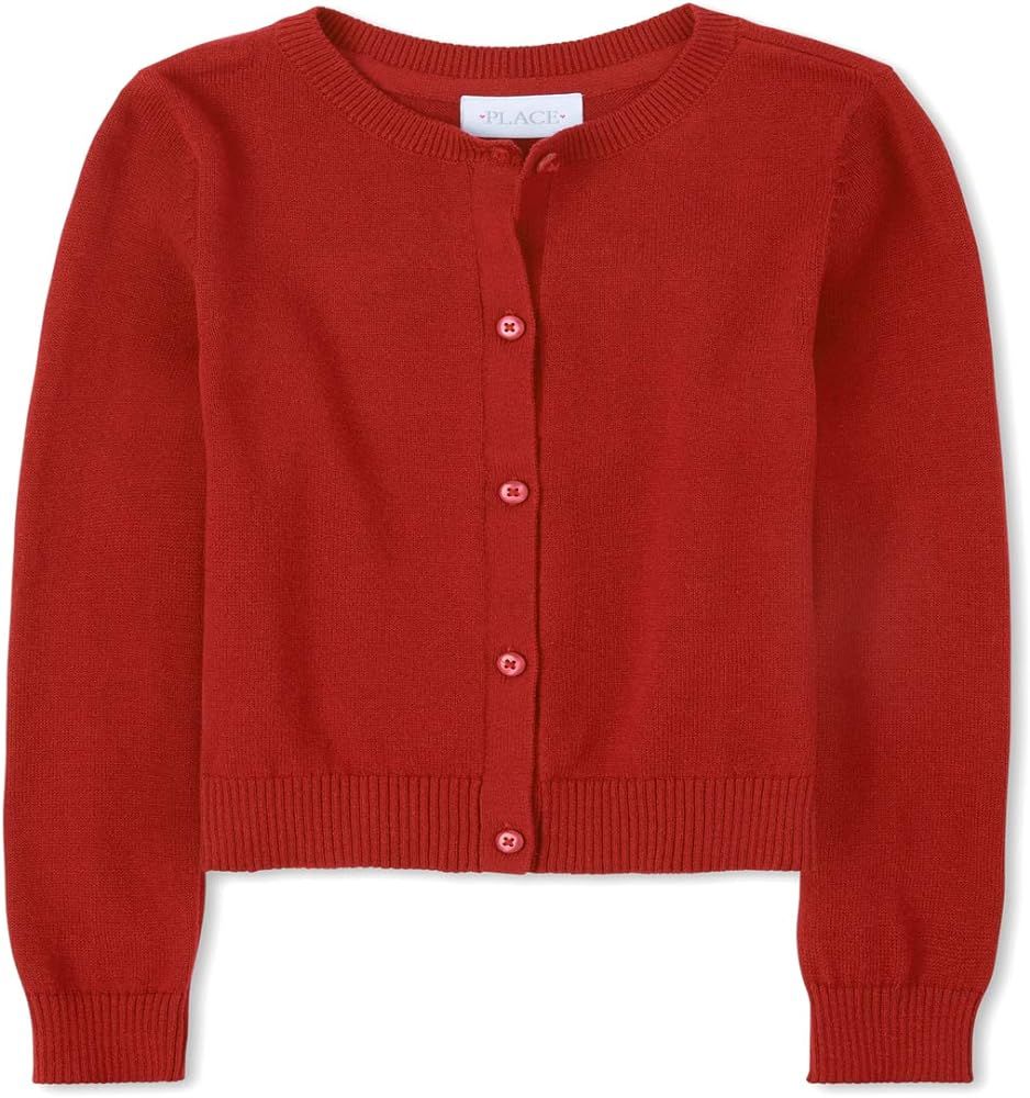 The Children's Place Girls Solid Cardigan | Amazon (US)
