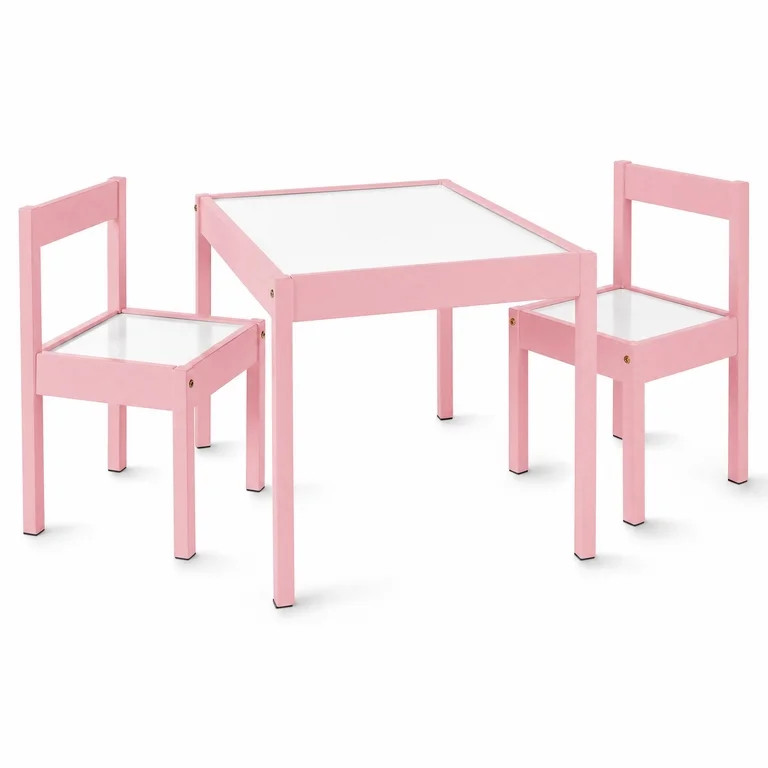 Mainstays Kids 3-Piece Dry Erase Activity Table and Chair Set for Learning, Drawing & Creative Pl... | Walmart (US)