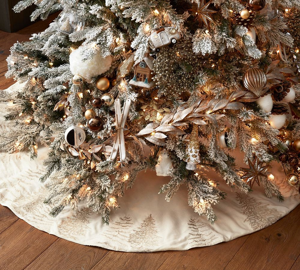 Rustic Forest Tree Skirt | Pottery Barn (US)