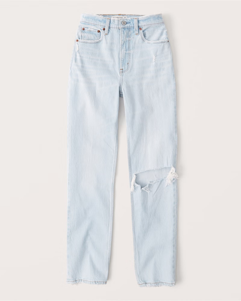 90s Ultra High Rise Straight Jeans | Abercrombie & Fitch (US)