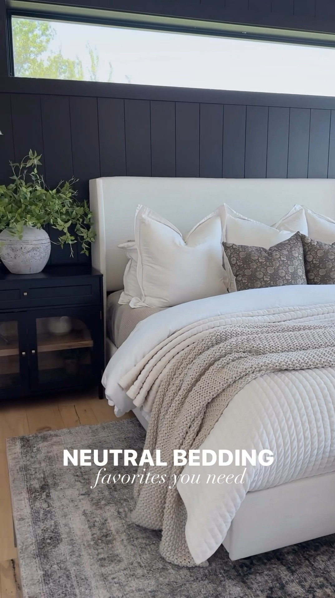 Shop my favorite neutral bedding finds from Target! Our cream quilt & natural knit throw blanket are all Target. Pewter sheets, Pewter waffle blanket & 26x26 white Euro pillows are from Boll & Branch; pricey but amazing quality and the sheets get softer with every wash!

Rug is from Wayfair and is the 8x11 size under our king upholstered bed int he Zuma White color. Nightstands are from Wayfair as well! Bed stools are from IKEA and unlinkable here.


#LTKHome #LTKVideo #LTKSeasonal
