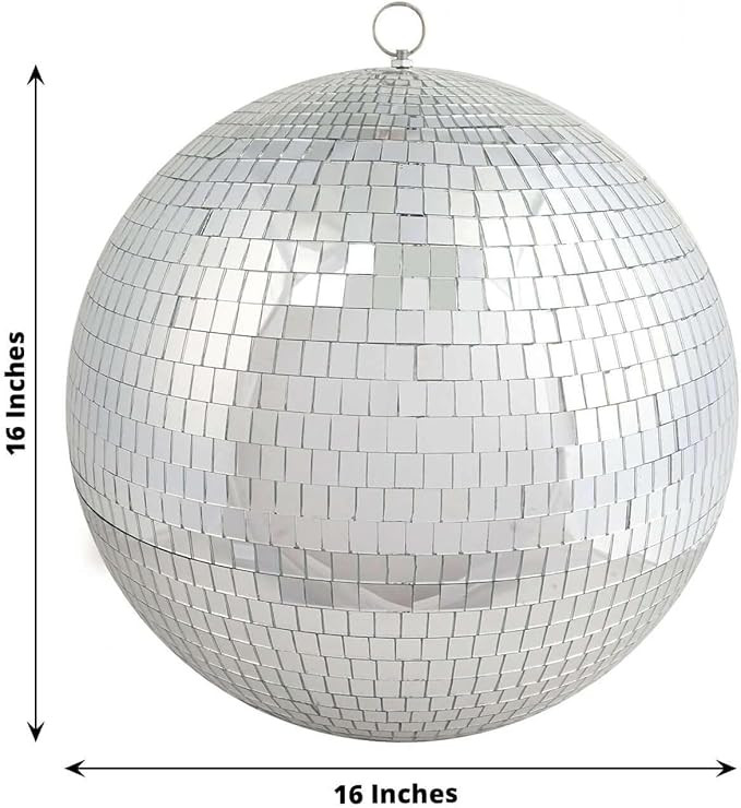 Efavormart 16" Groovy Glass Mirror Disco Ball Party Decoration for Wedding Event Birthday Party | Amazon (US)