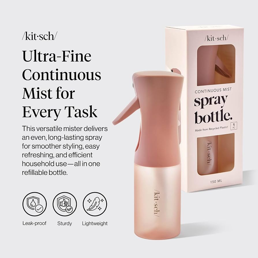 Kitsch Continuous Spray Bottle for Hair \u2013 Fine Mist Water Mister & Water Spray Bottle \u2013... | Amazon (US)