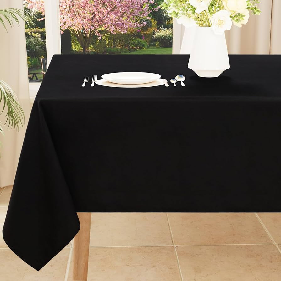 Smiry Rectangle Table Cloth, Waterproof Anti-Scratch Polyester Tablecloth, Decorative Washable Fa... | Amazon (US)