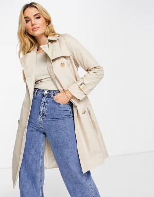 Mango trench coat in beige | ASOS (Global)