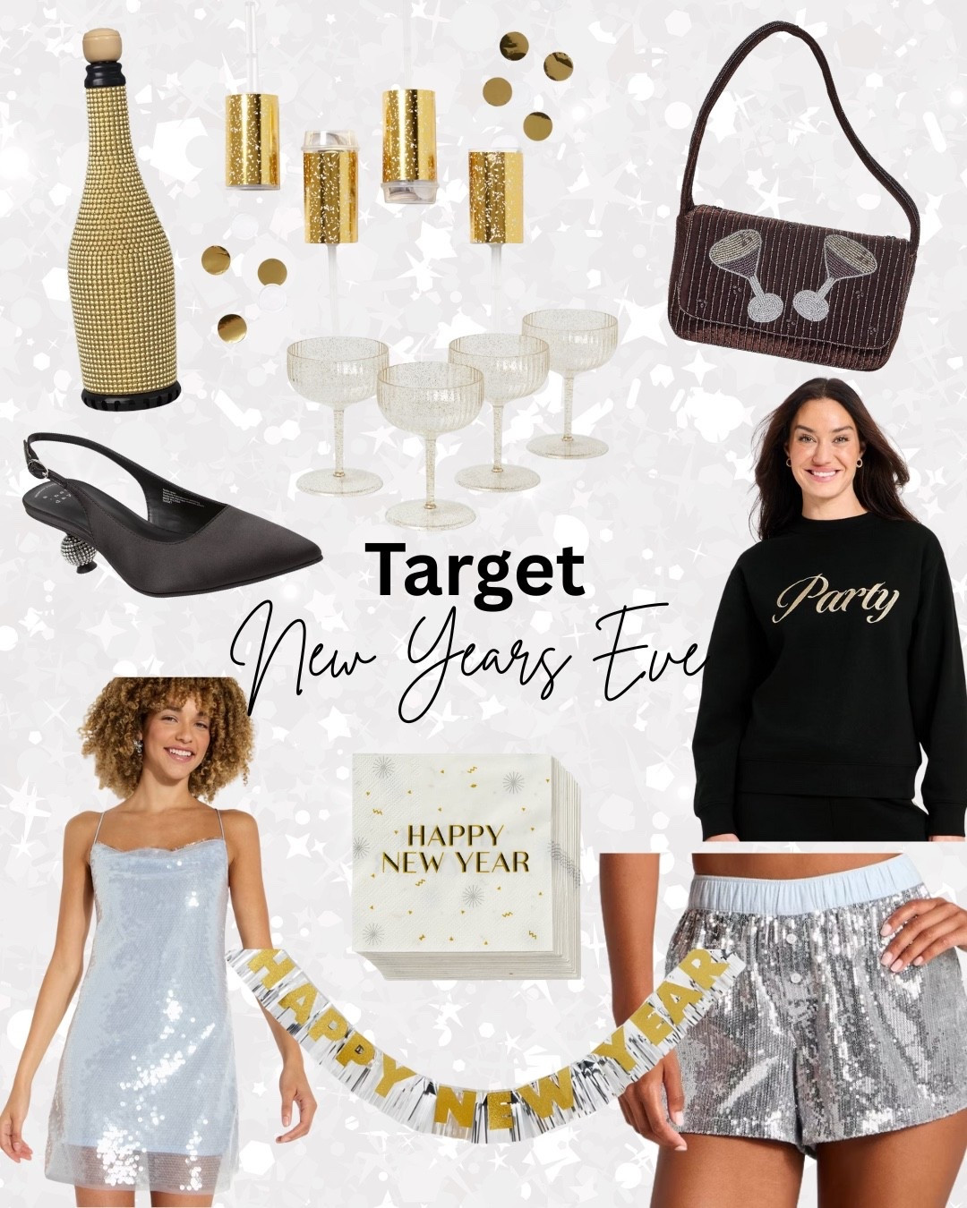 Target New Year’s Eve finds ✨ chic party outfits, festive accessories, and hosting essentials for a stylish night in or out. From sparkly dresses to NYE décor, everything here is affordable and perfect for ringing in the new year in style. 🥂🎉

#TargetFinds #NewYearsEveStyle #NYEOutfits #TargetStyle #HolidayOutfits #PartyLooks #AffordableFashion #NYE2026

#LTKSeasonal #LTKHoliday #LTKFindsUnder100