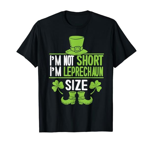 I'm Not Short I'm Leprechaun Size T-Shirt St. Patrick's Day | Amazon (US)