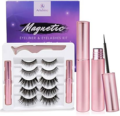 Magnetic Eyeliner and Eyelashes Kit, Magnetic Eyeliner for Magnetic Eyelashes Set, With Reusable ... | Amazon (US)