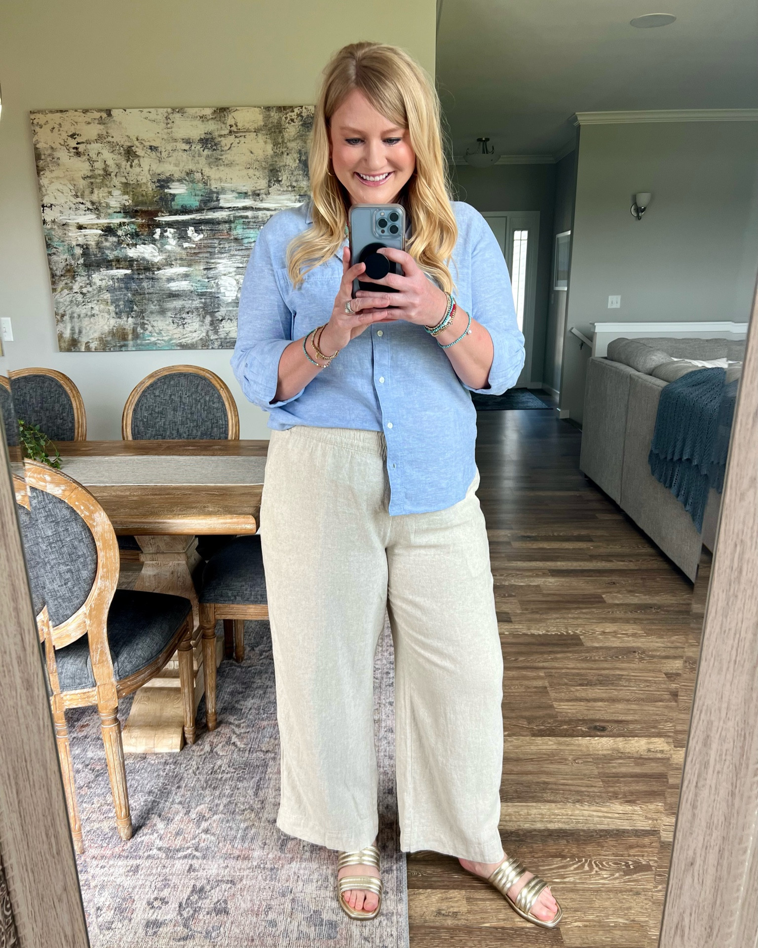 Summer office outfit - casual but still polished  

#LTKMidsize #LTKOver40 #LTKFindsUnder50