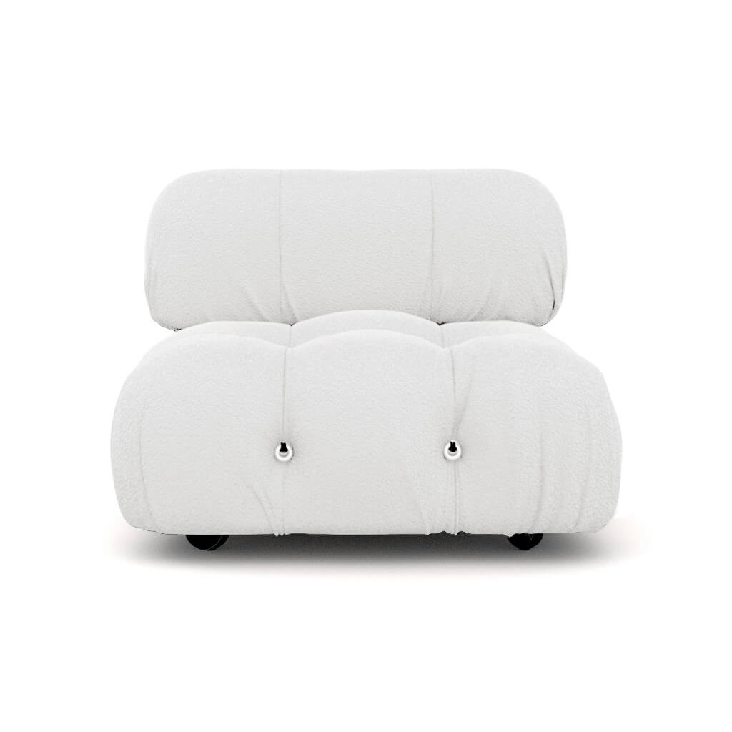 Mario Bellini Sofa | Middle Module Classic Boucle-Snow White | Eternity Modern
