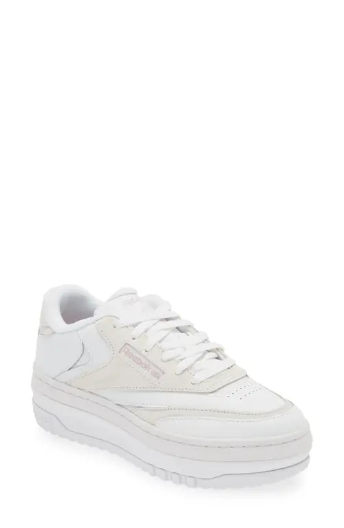 Reebok Club C Extra Platform Sneaker in White/Ashlil/Pure Grey at Nordstrom, Size 10.5 | Nordstrom
