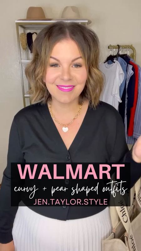 Walmart curvy + pear shaped try on! Styled some neutral outfits with current faves from Walmart! Pleated skirt XL, black cardi L, black and white dress 1X, black matching set XXL, striped shell XXL, striped cardi XL, jeans 17, striped maxi 1X Work outfits, summer outfits, school drop off outfit, scoop scuba, plus size outfit, plus size dress, teacher outfit 
6/9

#LTKPlusSize #LTKVideo #LTKWorkwear