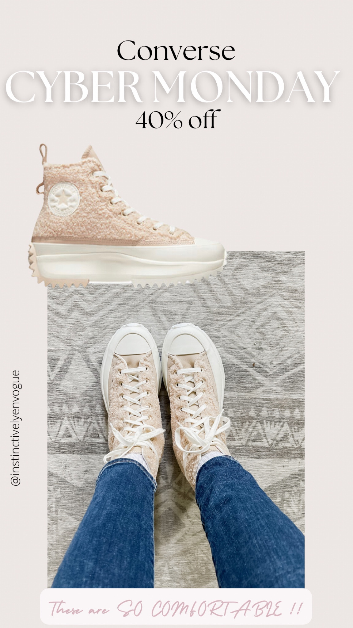 My sherpa platform converse all star high top sneakers are 40% off today and SO COMFORTABLE!! 

#LTKCyberweek #LTKshoecrush #LTKGiftGuide