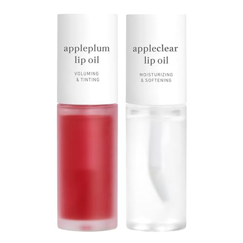 NOONI Korean Lip Oil Set - Appleplum & Appleclear - Long-Lasting, Moisturizing, Plumping, Revitalizing for Dry Lips - Waterproof, No Peel Off, Stocking Stuffers Lip Plumper (2EA, 0.12 fl oz) | Amazon (US)