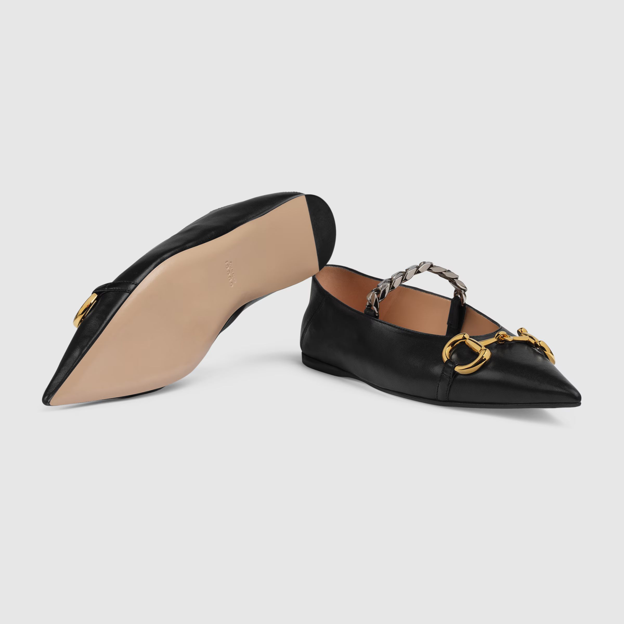 Gucci Women's leather ballet flat with Horsebit | Gucci (US)