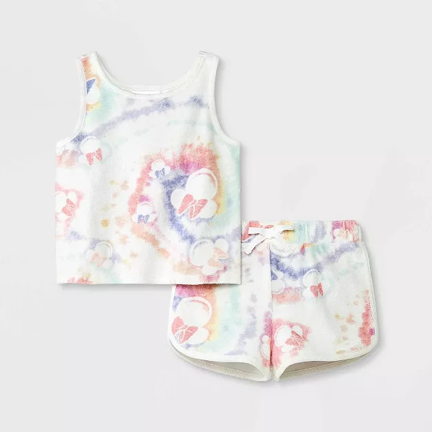 Toddler Girls' Disney Tie-Dye Top and Bottom Set | Target