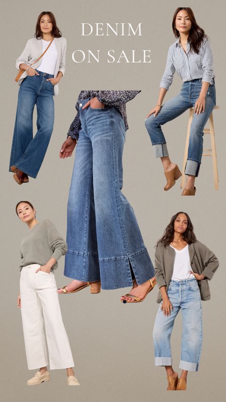 Denim pants on sale. Wide leg denim. Straight leg jeans. Mom jeans  

#LTKover40 #LTKsalealert #LTKfindsunder100
