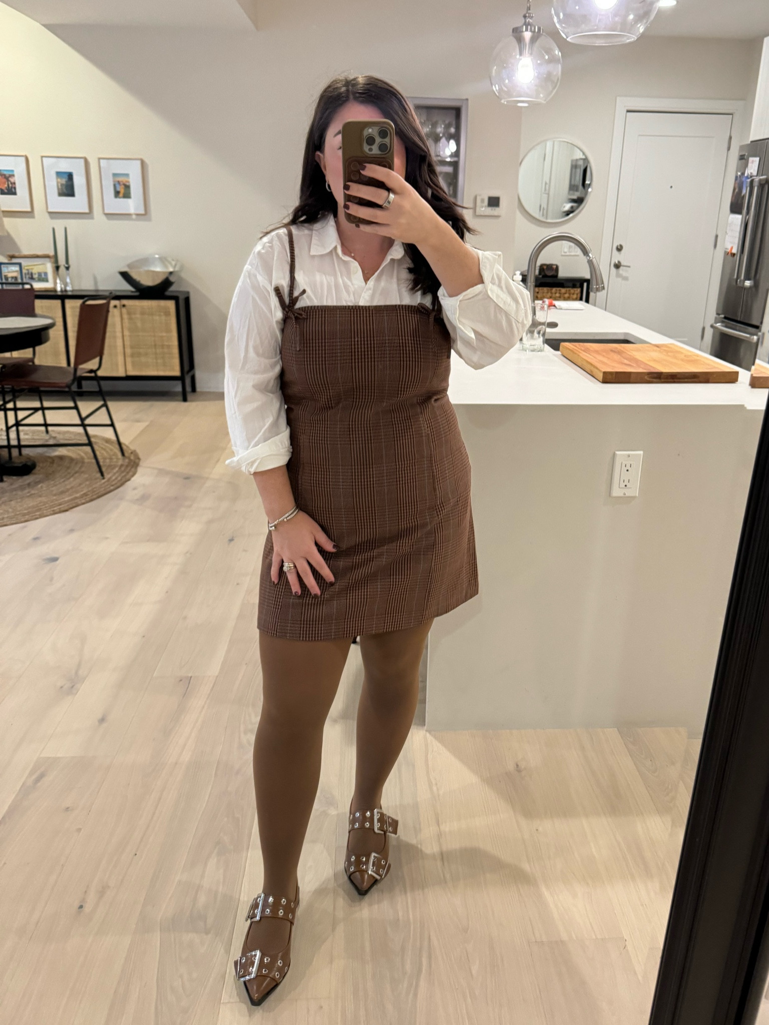 Hill House brown dress styled for a chilly day 🤎

#LTKSeasonal #LTKWorkwear #LTKShoeCrush