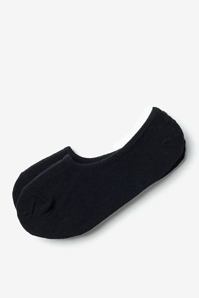 Black Carded Cotton Solid Black No-Show Sock | Ties.com | Ties.com