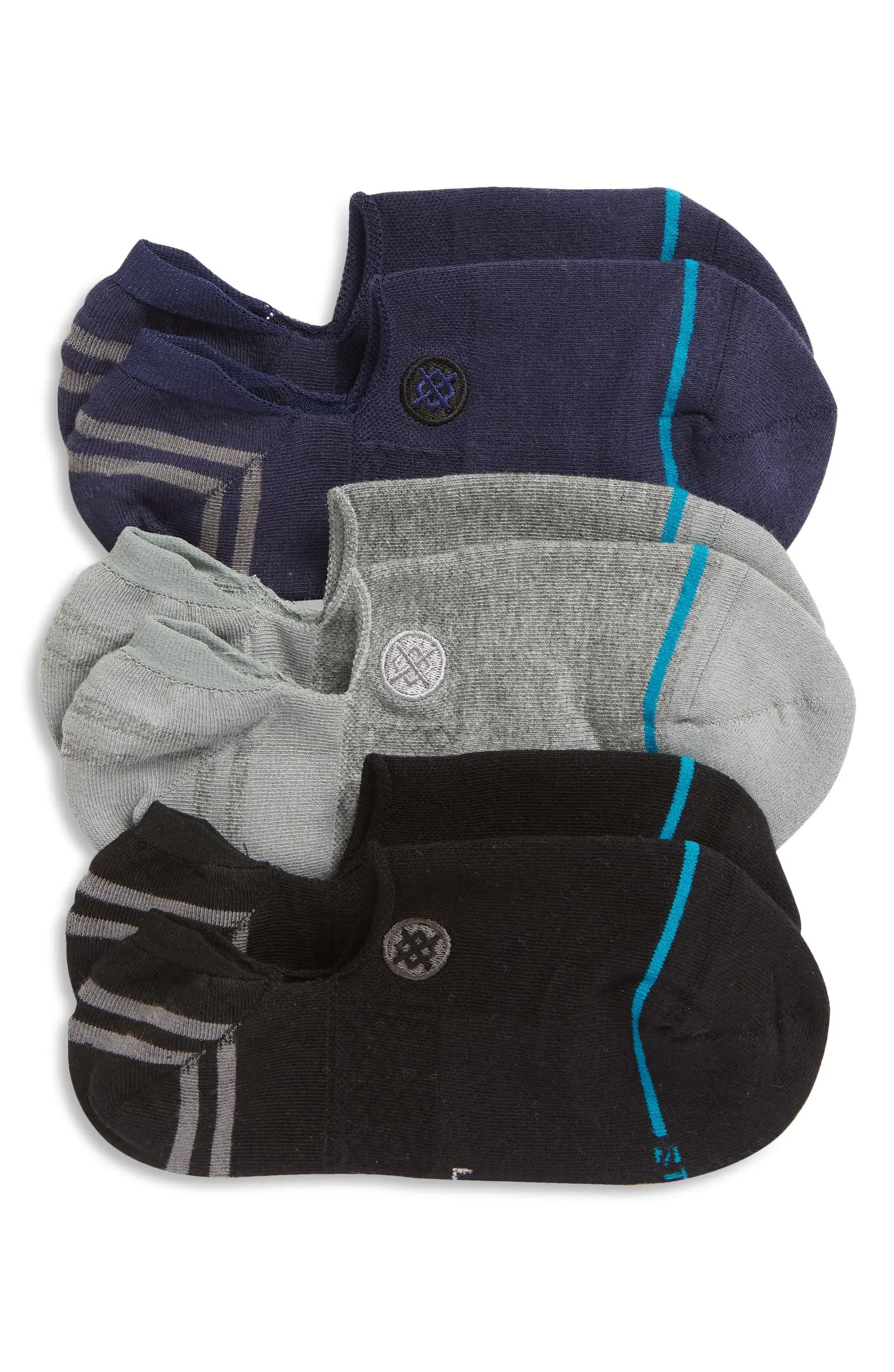 A Gumut 3-Pack Assorted No-Show Liner Socks | Nordstrom