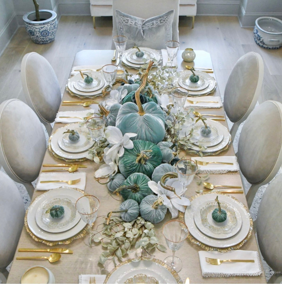 Velvet pumpkin home decor 

#LTKHome