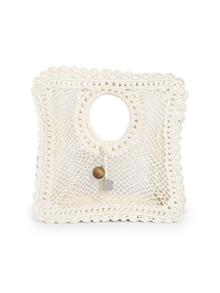 Women's Spiaggia Square Raffia Bag - White | Saks Fifth Avenue