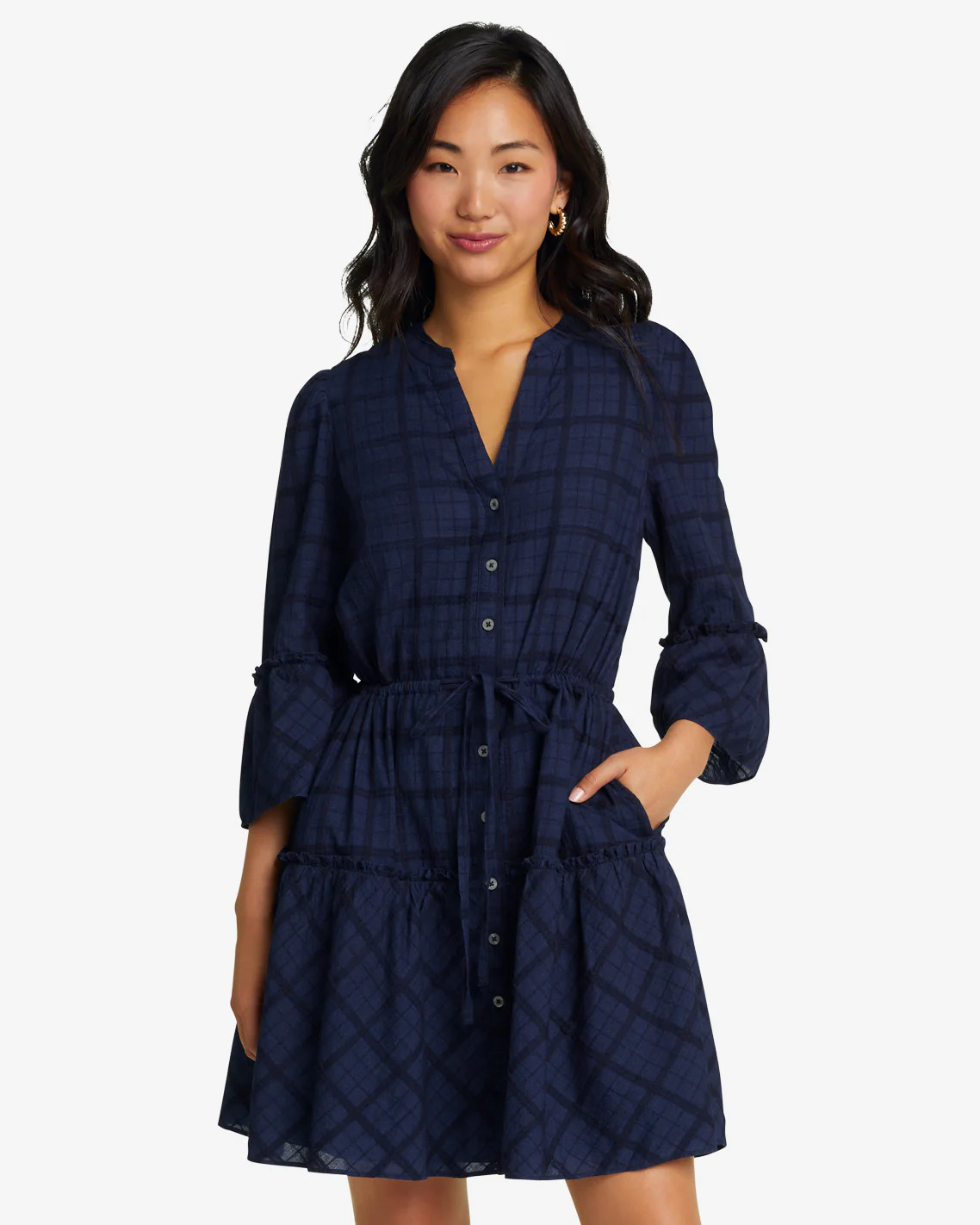 Avery Shirtdress in Pane Plaid | Draper James (US)