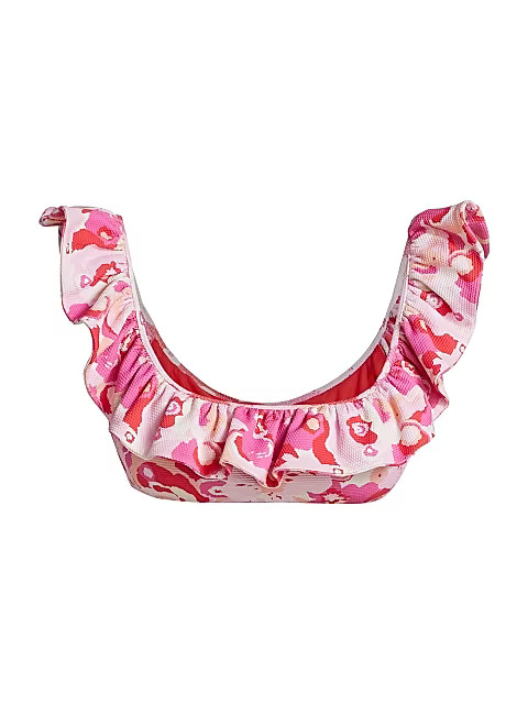 Edition 24 Floral-Print Ruffle Bikini Top | Saks Fifth Avenue