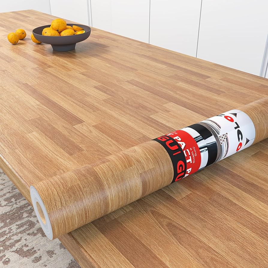 Decotalk Butcher Block Contact Paper for Countertops 17.7"x120" Butcher Block Wood Contact Paper ... | Amazon (US)
