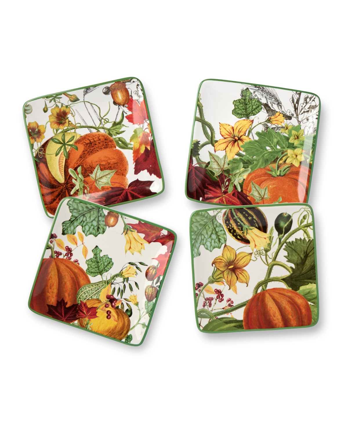 Certified International Harvest Fields Canape Plates, Set of 4 - Miscellaneous | Macy's