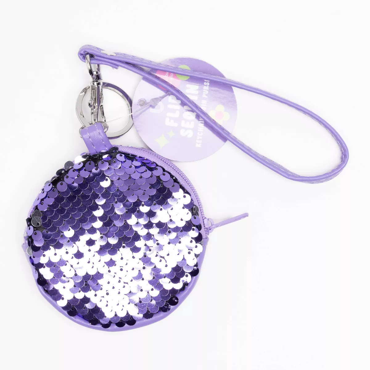 Continental Accessory Flip Sequin Keychain Coin Purse Purple | Target