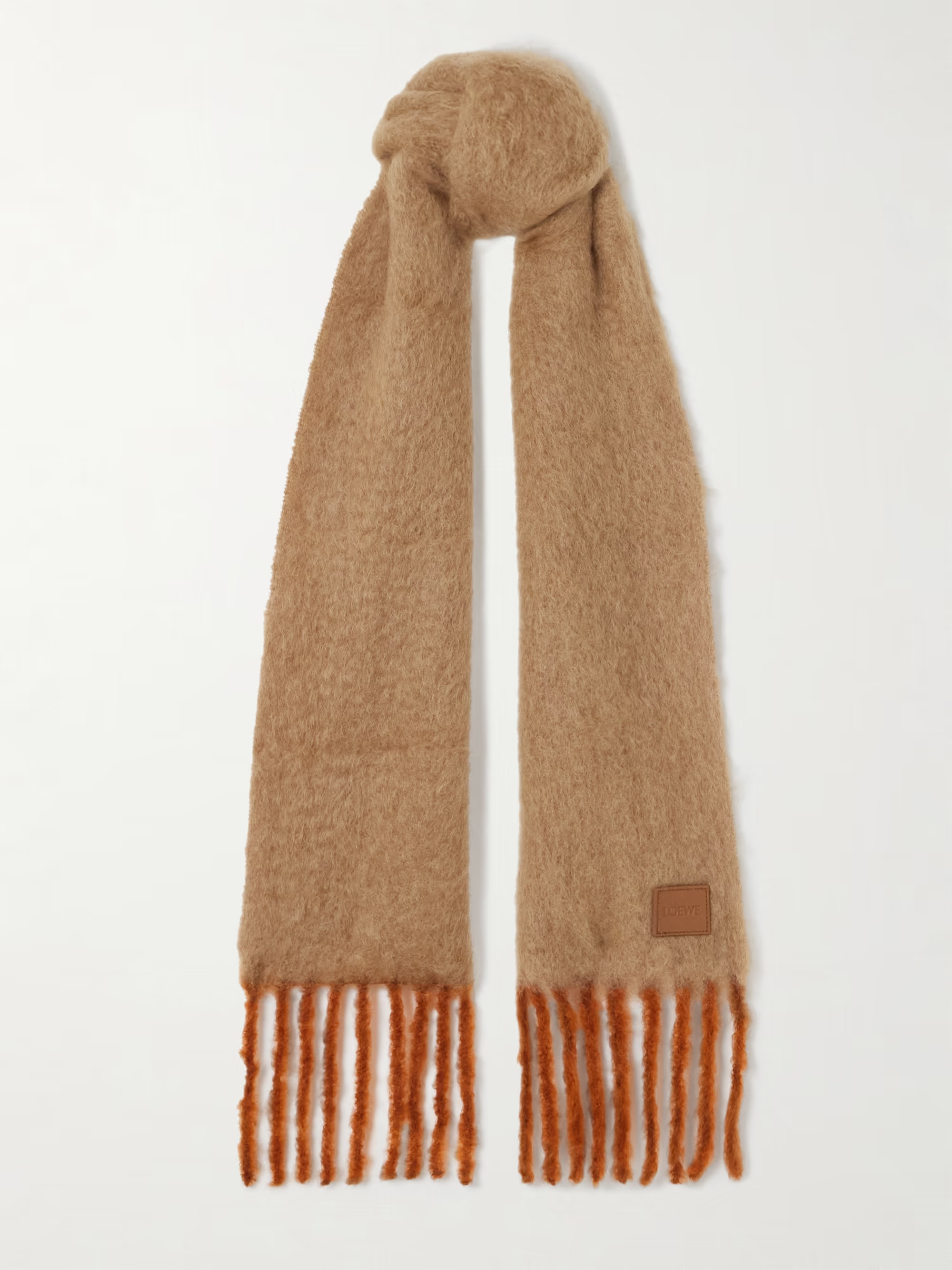 Appliquéd fringed mohair-blend scarf | NET-A-PORTER APAC