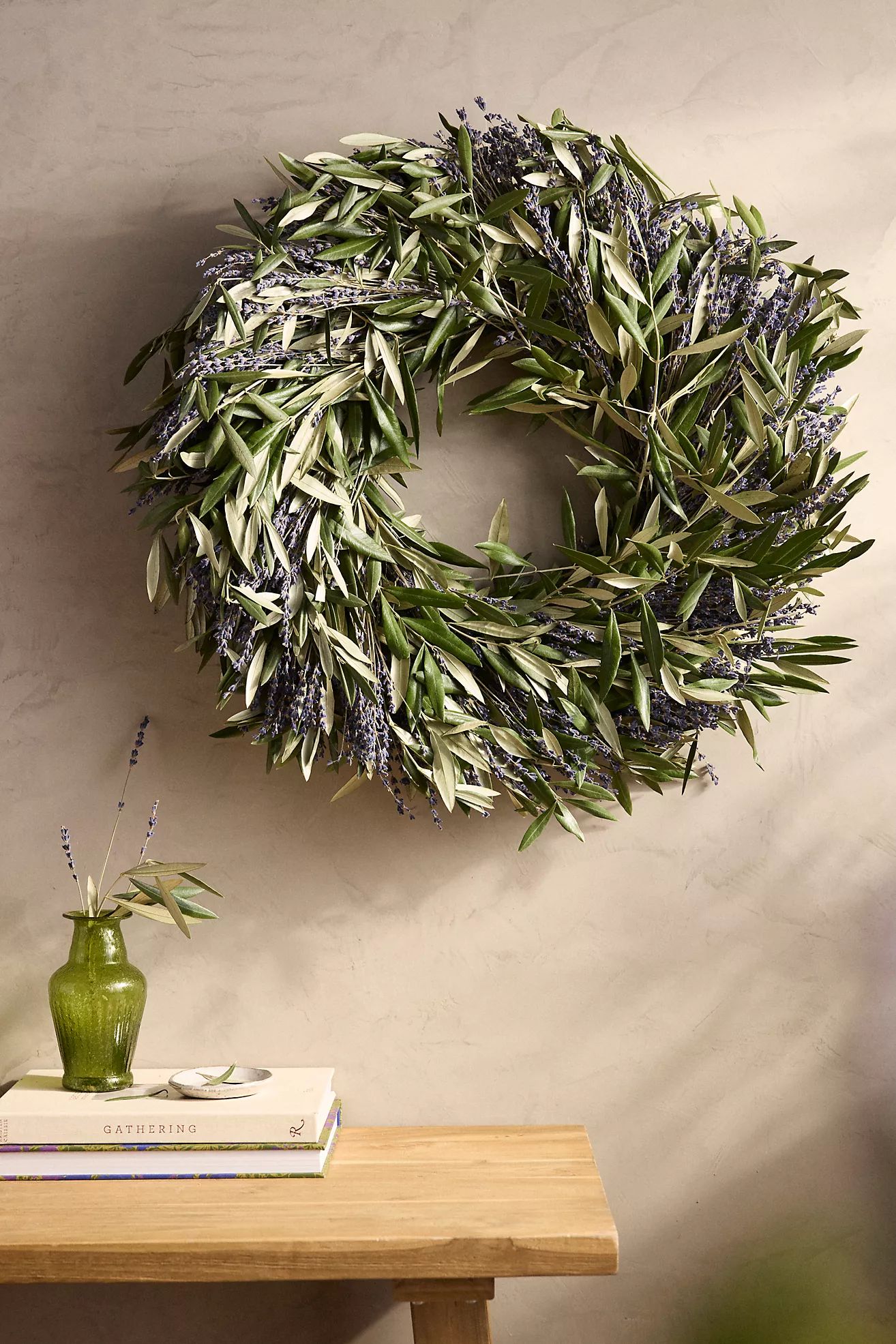 Fresh Lavender + Olive Wreath | Terrain