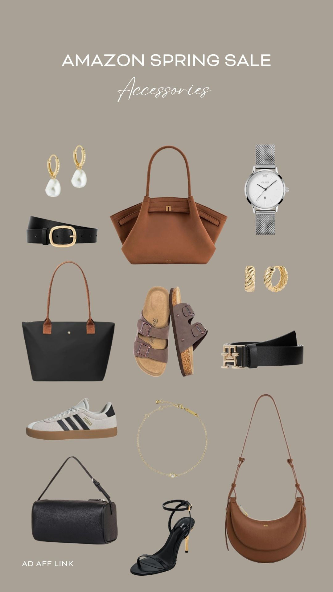 Amazon accessory Picks from the Spring Sale! 

Accessories, Bag, JW Pei, Belt, Hoop Earrings, Sandals, Birkinstocks, Adidas Trainers, Watch, Spring Essentials

 

 

#LTKuk #LTKspring #LTKbag