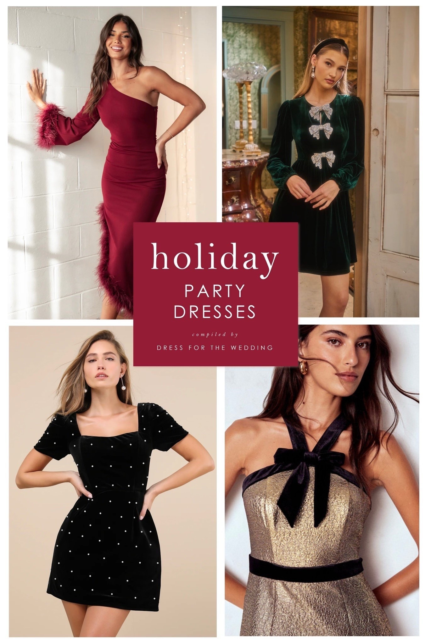 Holiday dress
Holiday party dress
Christmas dress
What to wear to a Work holiday party 
Winter wedding guest dress 
Winter gala 
Winter semi formal 
Holiday outfit 
Black mini dress with pearls
Velvet dress
Gold dress
Red dress
Green dress
Family photo outfit 
Christmas card outfit 
Follow Dress for the Wedding on the LIKEtoKNOW.it shopping app to get the product details for this look and more cute dresses, wedding guest dresses, wedding dresses, and bridal accessories, plus wedding decor and gift ideas! 

#LTKHoliday #LTKParties #LTKSeasonal