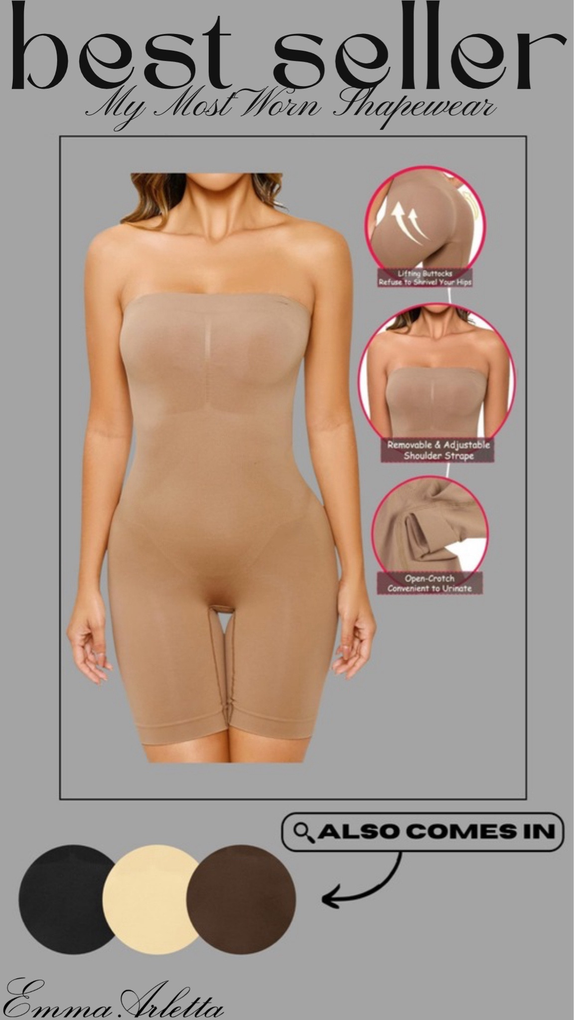 Shapewear i couldn’t live without!! I have every color! it’s super stretchy + comfortable 

#shapewear #plussizeoutfits #undergarments #bodyshaper

#LTKStyleTip #LTKPlusSize #LTKBeauty