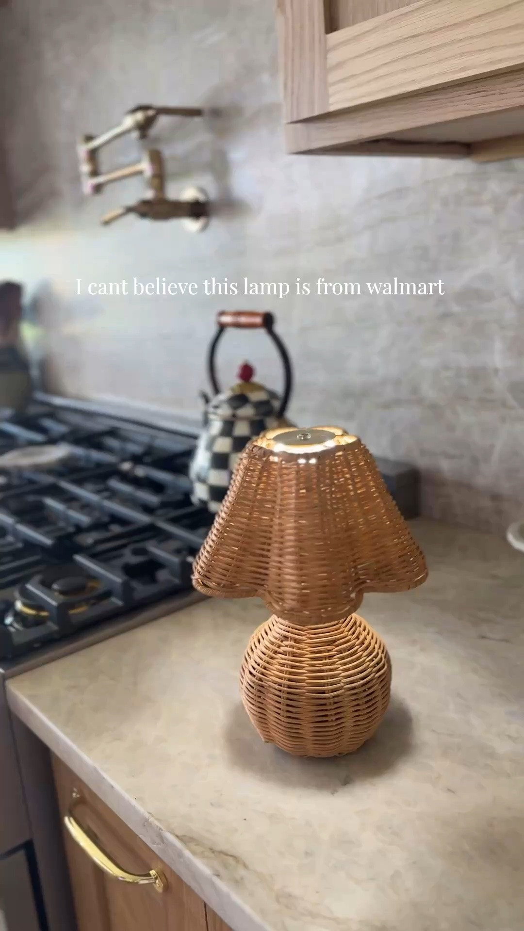 This little lamp from Walmart  might be my favorite home decor find recently. 🤎
It’s the perfect size for a cute little corner, and I can’t wait to style it. It’s rechargeable, dimmable, has a touch switch, & three brightness levels, so good for adding a cozy little glow anywhere. ✨| Walmart | rattan lamp | kitchen decor | home decor | scalloped edges | mini lamp | bathroom decor | laundry room decor | shelf decor | designer dupes | walmart finds | portable lamp | lighting | table lampn| modern organic home | Taj Mahal | zline appliances | Mackenzie Childs | tea pot |

#LTKHome #LTKvlog #LTKmomlife