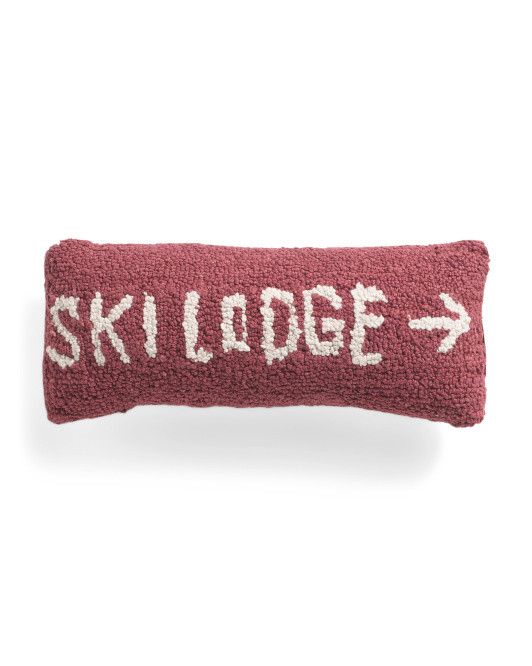 Hooked Ski Lodge Pillow | TJ Maxx