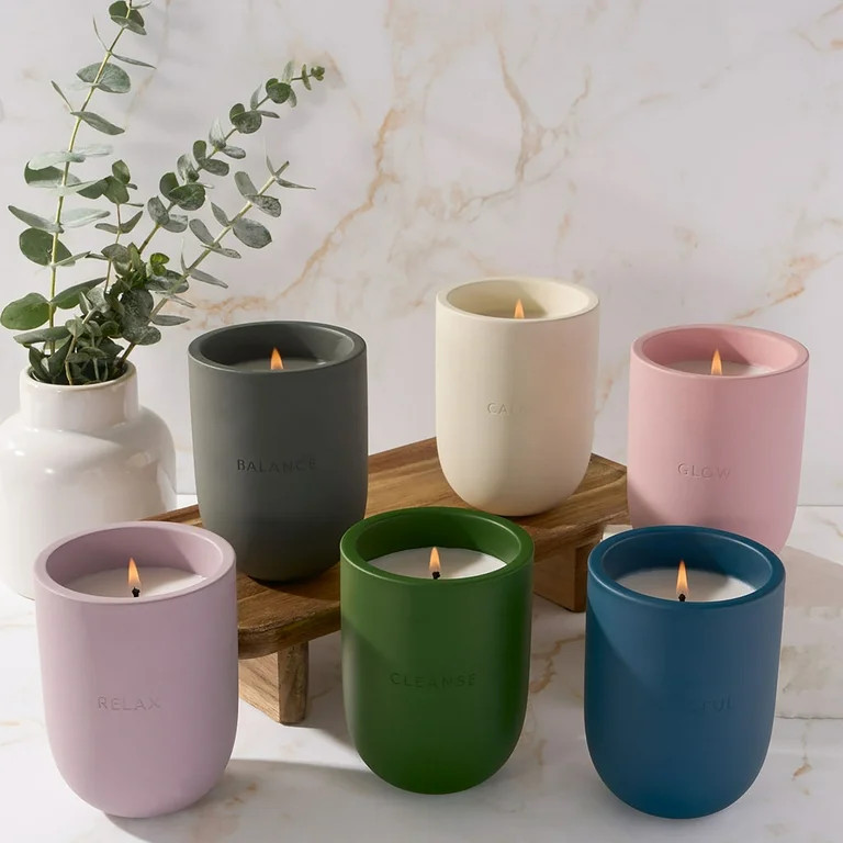 Allswell Glow Scented Ceramic Jar Spa Candle 10 oz., Vanilla & Pear & Coconut, Pink | Walmart (US)