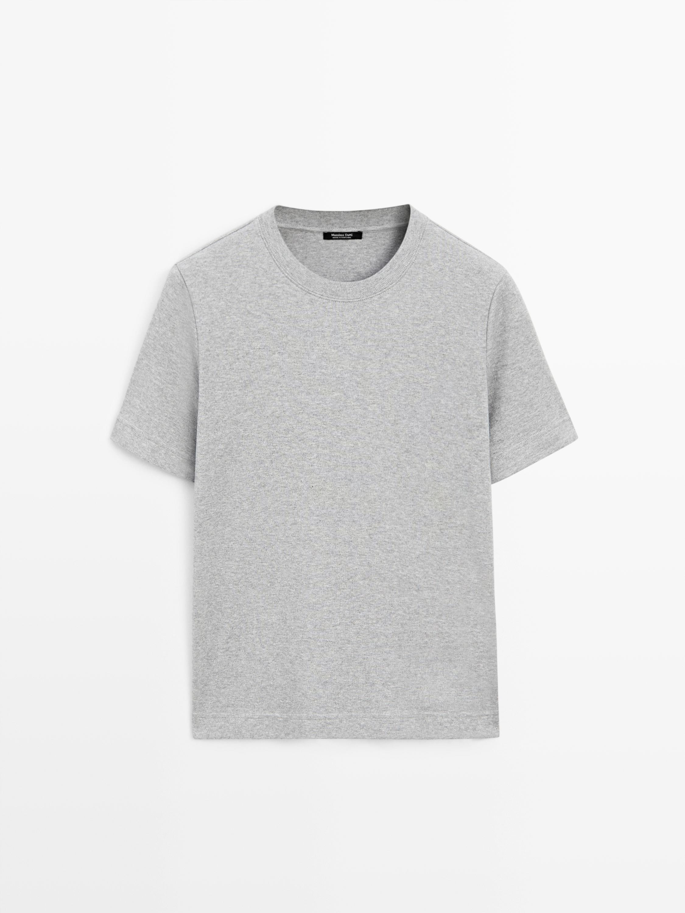 100% cotton interlock crew neck T-shirt | Massimo Dutti US