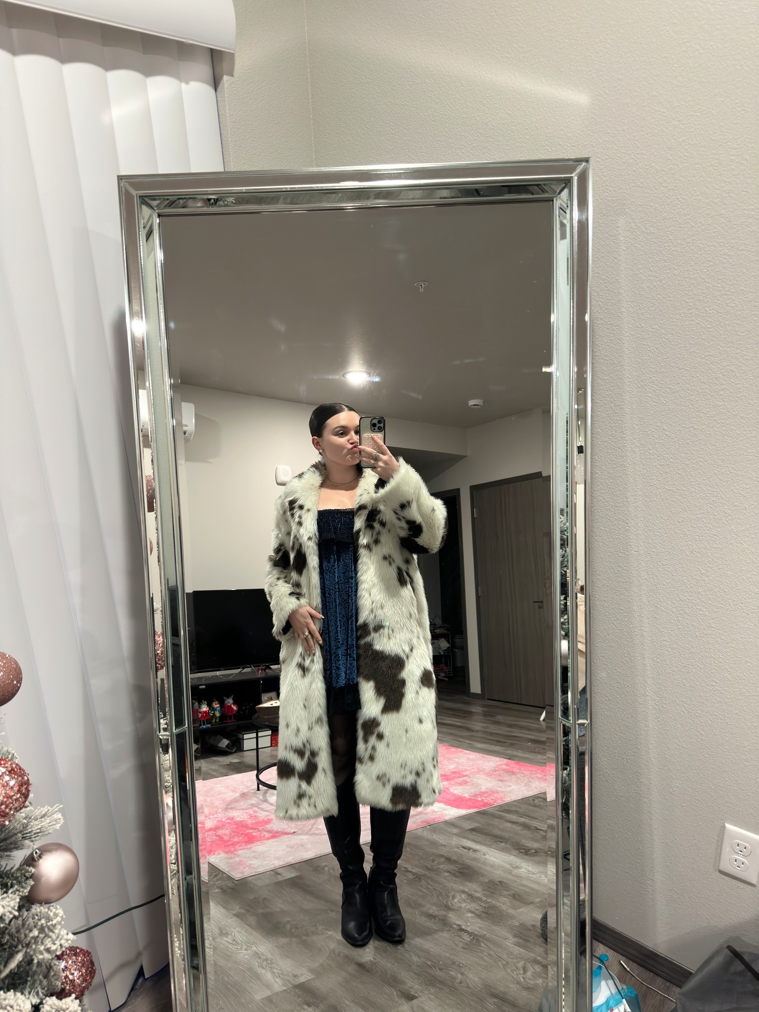 Fun New Year’s Eve outfit! Loving this rented coat and this dress was perfect!

I’m wearing a L in everything with size 9 boots

#LTKSeasonal #LTKMidsize #LTKFindsUnder100