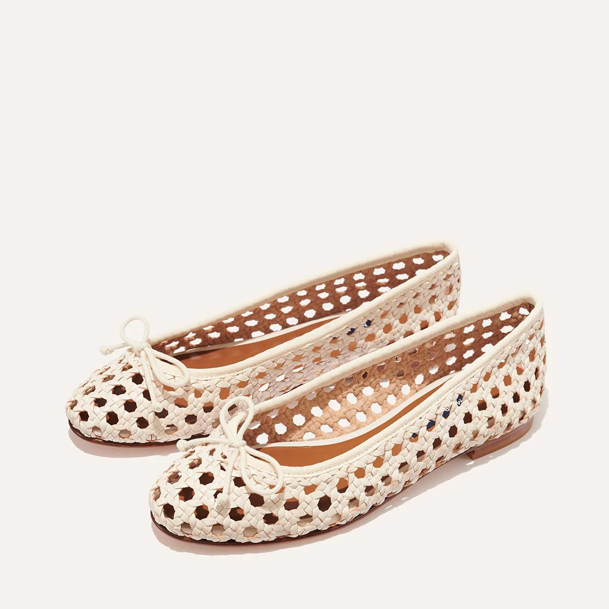 The Demi - Ecru Woven Leather | Margaux